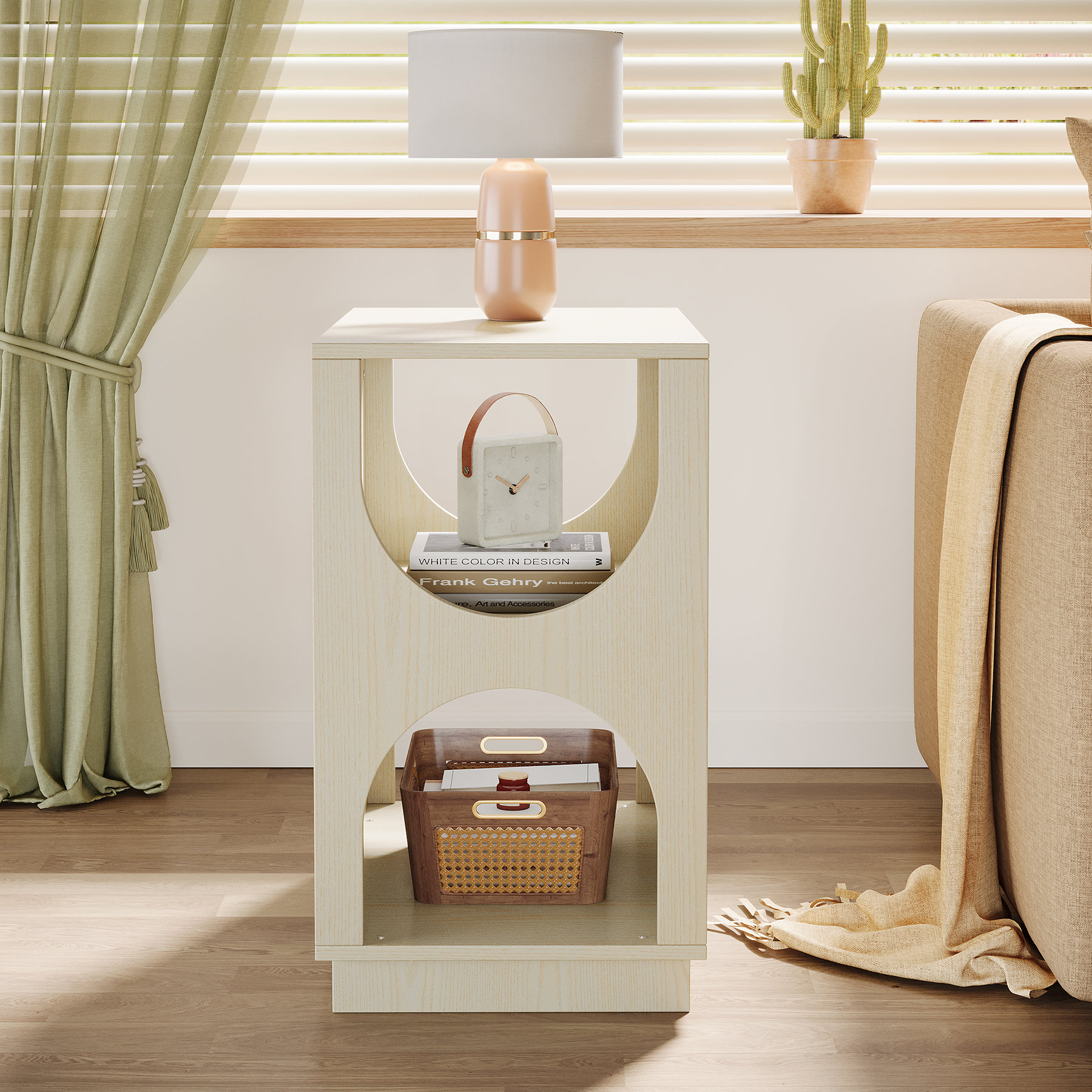 Ebern Designs 26" Tall Side End Tables With Storage - Wayfair Canada